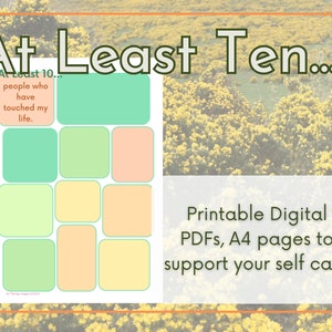 At Least Ten (set 2)... printable digital pages for journalling