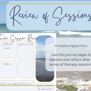 Review My Therapy Sessions Journal printable pages