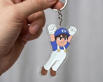 SMG4 and SMG3 Acrylic Keychain – Indie Animation Fan Art Charm – SMG4 Inspired Gift