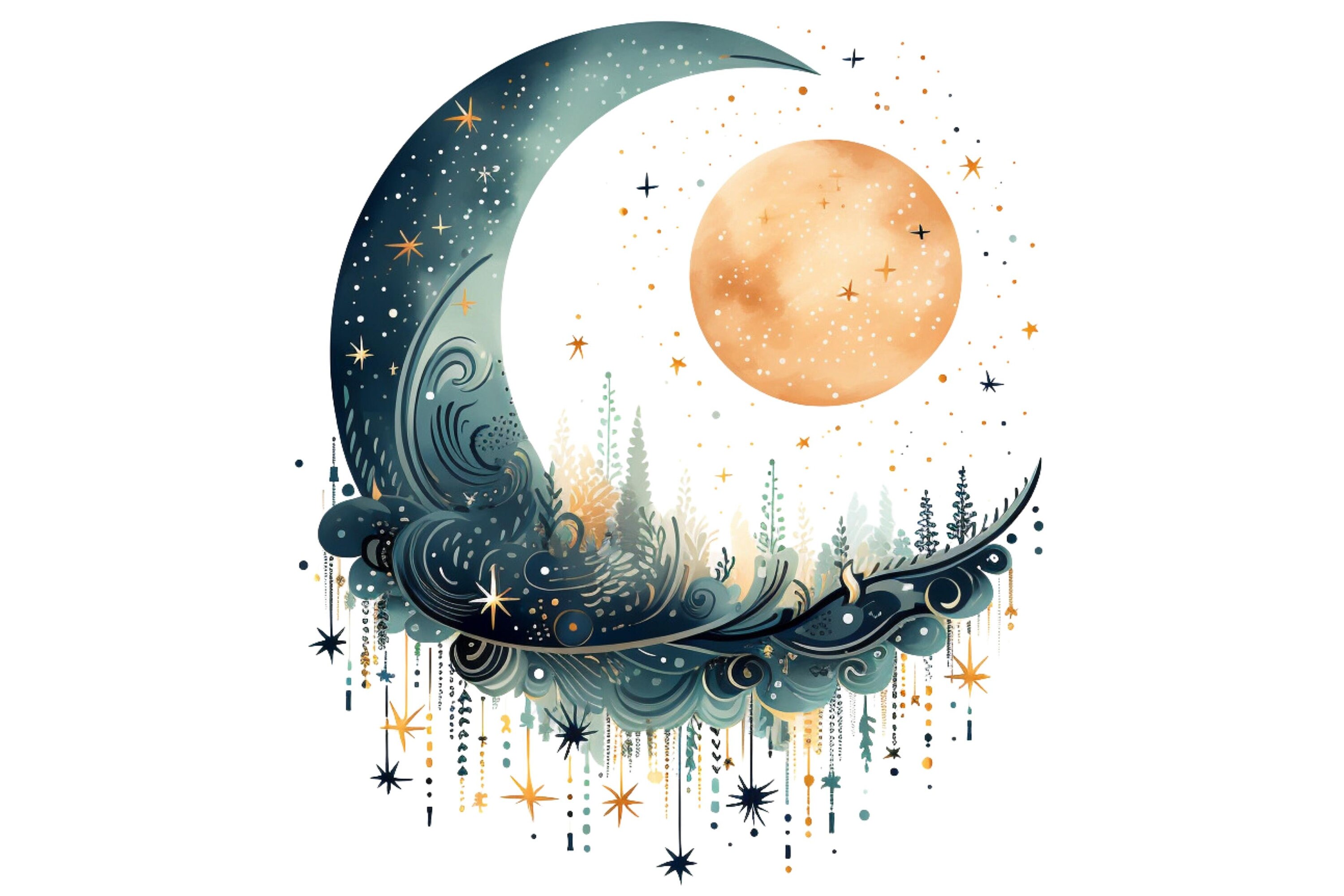 28 Ethereal Moons SVG Files for Bohemian and Witchy Crafts ...