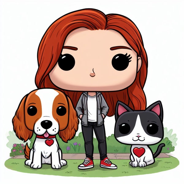 Funko Pop Custom Portrait | Funko Pop Drawing Digital | Custom Funko Pop Digital Drawing | Funko Digital Portrait | Funko Pop Custom Cartoon