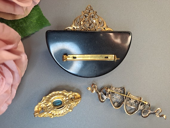 Lot D'anciennes Broches Dorées Vintage - Style Rétro, Parfait Pour Collectionneurs