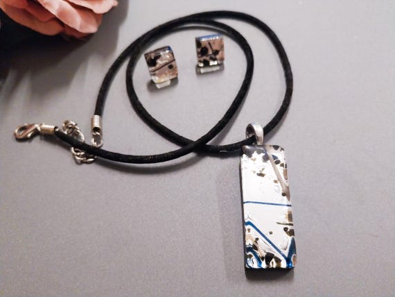 Italian Murano Glass Pendant & Earrings Jewelry Set | Murano Glass Jewelry For Women