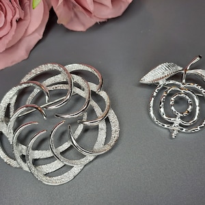 Vintage Sarah Coventry Silver Tone Brooches | Sarah Coventry Brooches | Sarah Coventry Jewelries