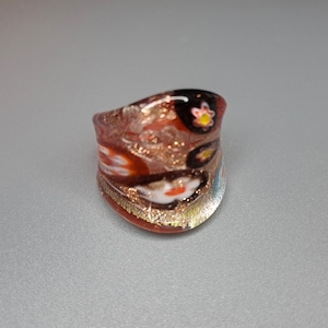 Murano Glass Ring | Millefiori Murano Glass Ring | Woman Jewelry | Size: 7 1/2 US