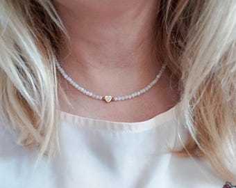 真珠の耳飾りの少女ネックレス：ゴールドシルエットペンダント 