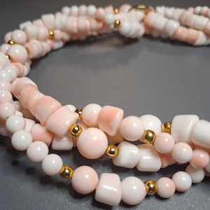 KJL (Kenneth Jay Lane) for AVON Necklace | Angel Skin Lucite Necklace | Torsade Necklace for Women