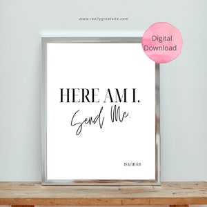 Here Am I- Isaiah 6:8 Printable