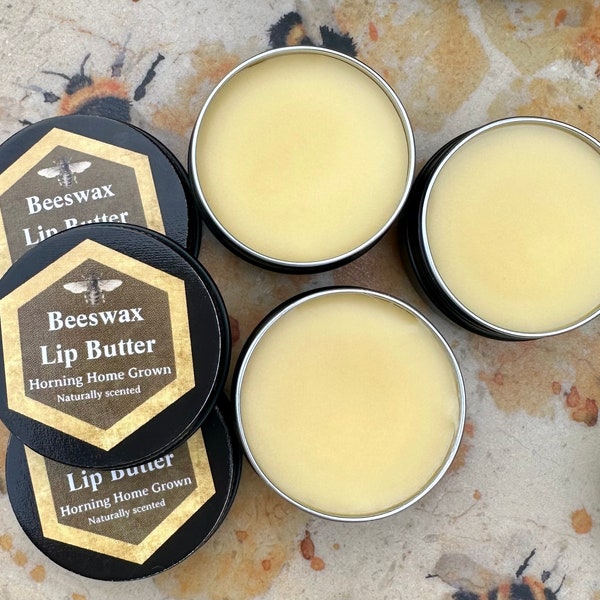 Beeswax Lip Balm, Lip Butter, Sweet Almond Oil, Organic Coconut Oil, 100% Natural, No chemicals