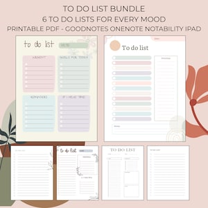 Printable To-Do List Bundle: Minimalist Task Planner (Digital Download)