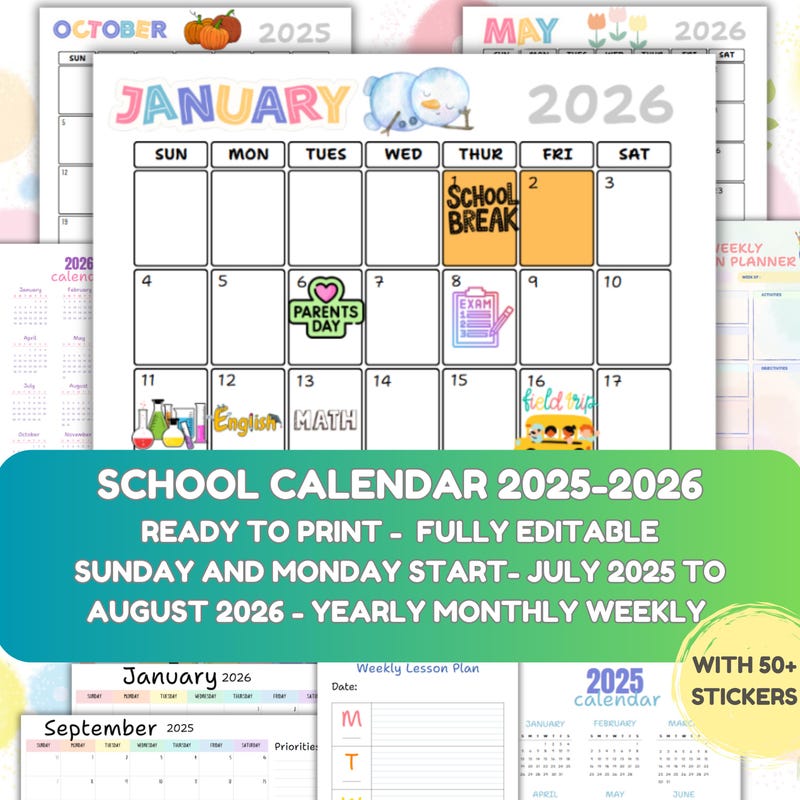Brownsville Independent School District 2025 2026 Calendar - Etsy Canada
