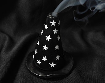 Witch Hat Incense Burner, Handmade Ceramic Witch Hat, Halloween Gifts, Incense Holder, Unique Gifts