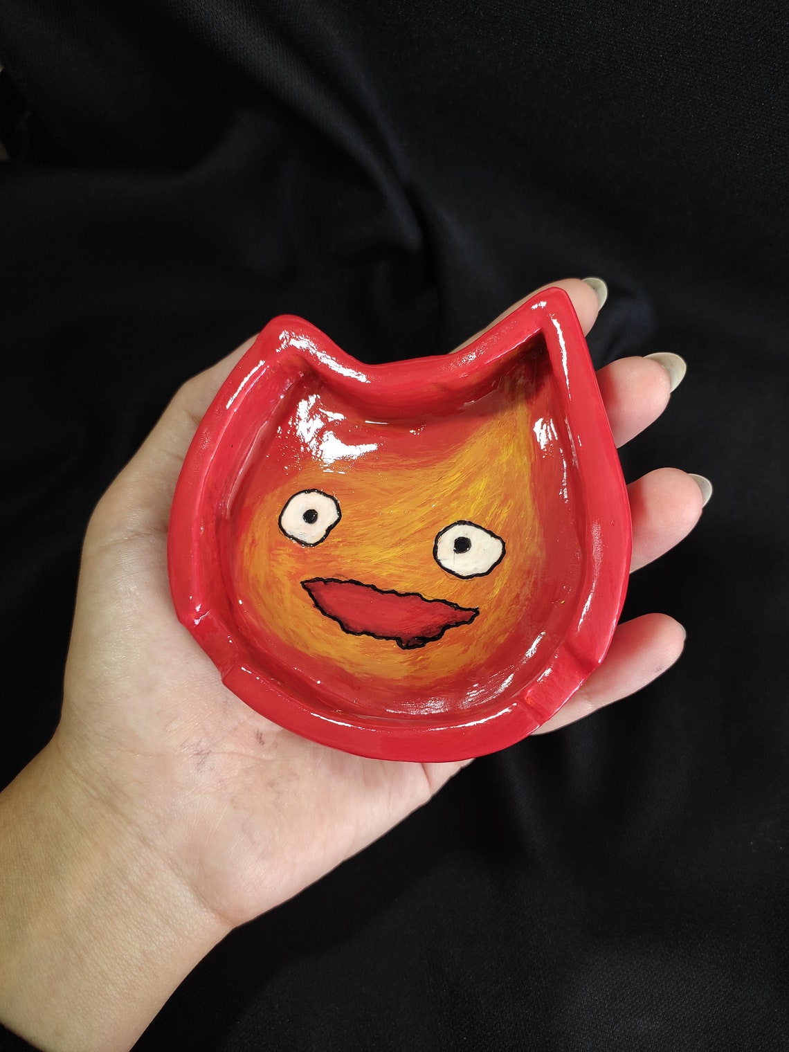 Fire Demon Calcifer Ashtray Anime Ashtray Unique Gifts Cute Etsy