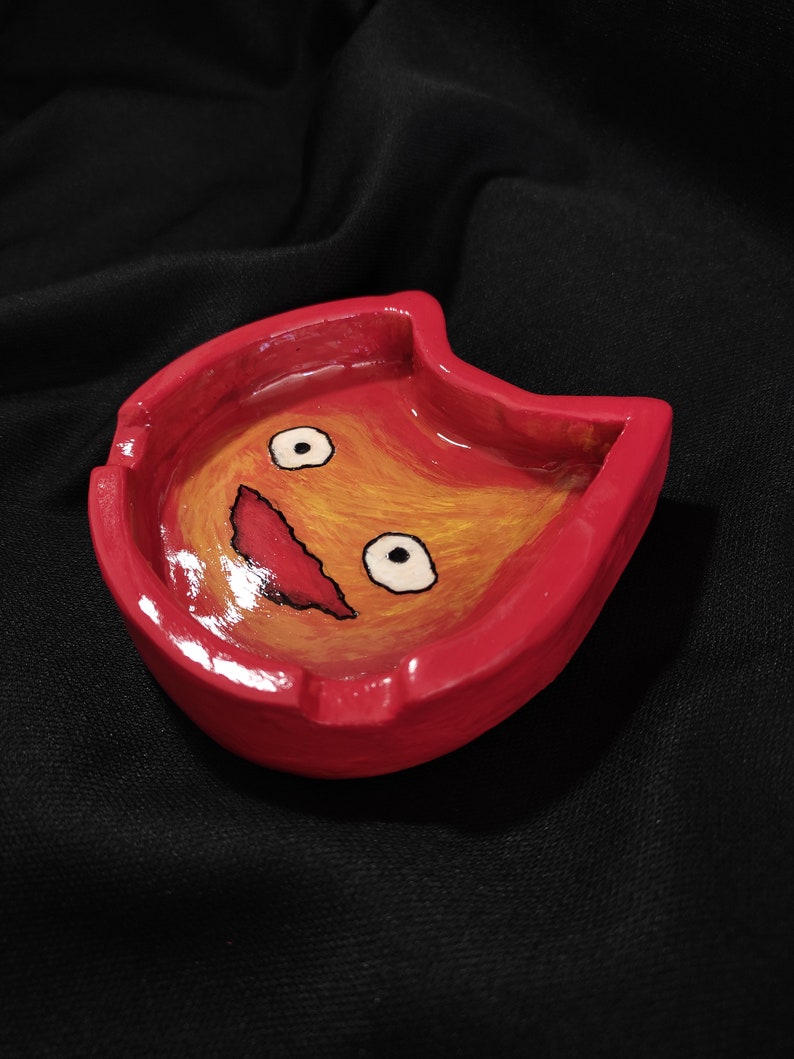 Fire Demon Calcifer Ashtray Anime Ashtray Unique Gifts Cute Etsy
