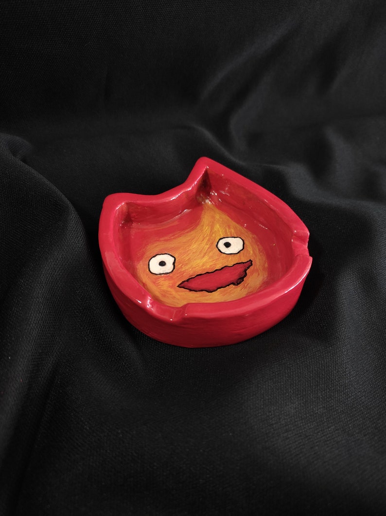 Fire Demon Calcifer Ashtray Anime Ashtray Unique Gifts Cute Etsy