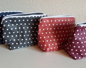 Toiletry bag coated cotton