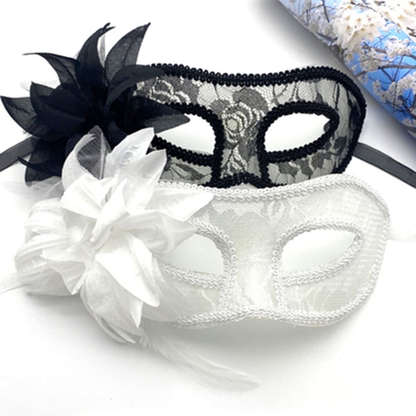 Mask, female white lace, bride mask wedding