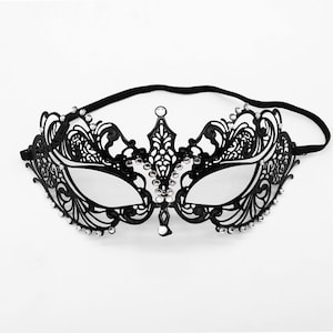 black masquerade mask, prom masquerade mask, wedding masquerade mask