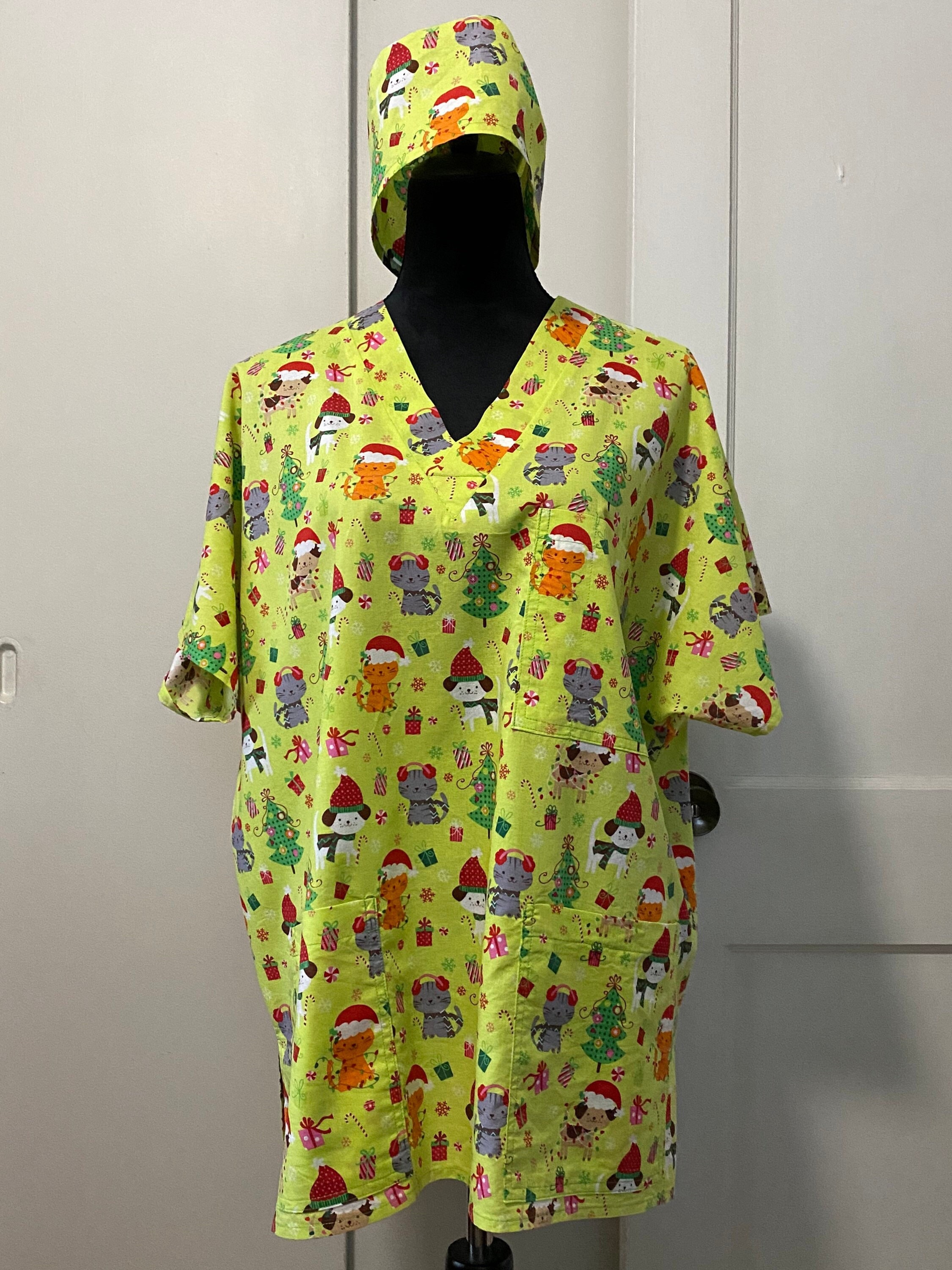 Grinch Scrub Tops