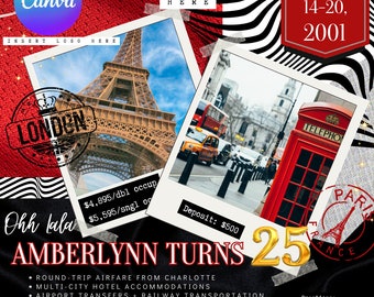 Paris or Africa Theme Trip Flyer Template
