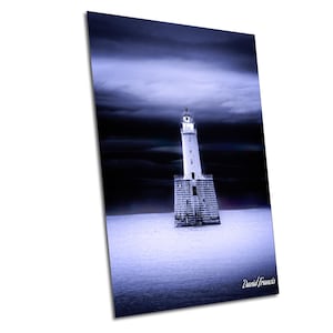 Blue Hour at Rattray Head Lighthouse in Aberdeenshire, Scotland. Scottish Coastal Wall Art, Stevenson Lighthouse Print. North Sea Photo Art.