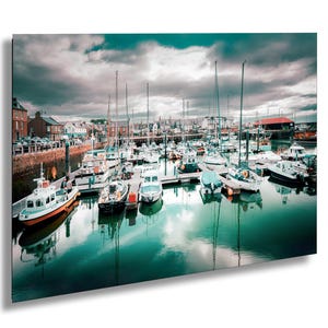 Arbroath Harbour Boats Print, Scenic Coastal Wall Art, Angus, Scotland Harbour Photography, Nautical Decor, Seaside Landscape Photo Gift