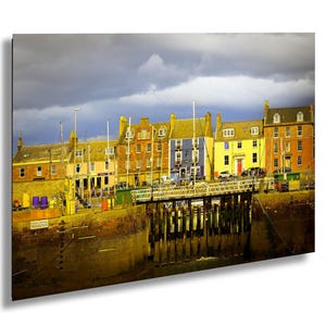 Arbroath Harbour Vibrant Coloured Houses & Gates | Coastal Angus, Scotland Photography Wall Art | Nautical Perfect Decor for Home or Office