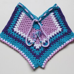 Crochet handmade aztec style shorts with beaded tassels | Lilac purple turquoise white | hippie festival | Anni & Amie