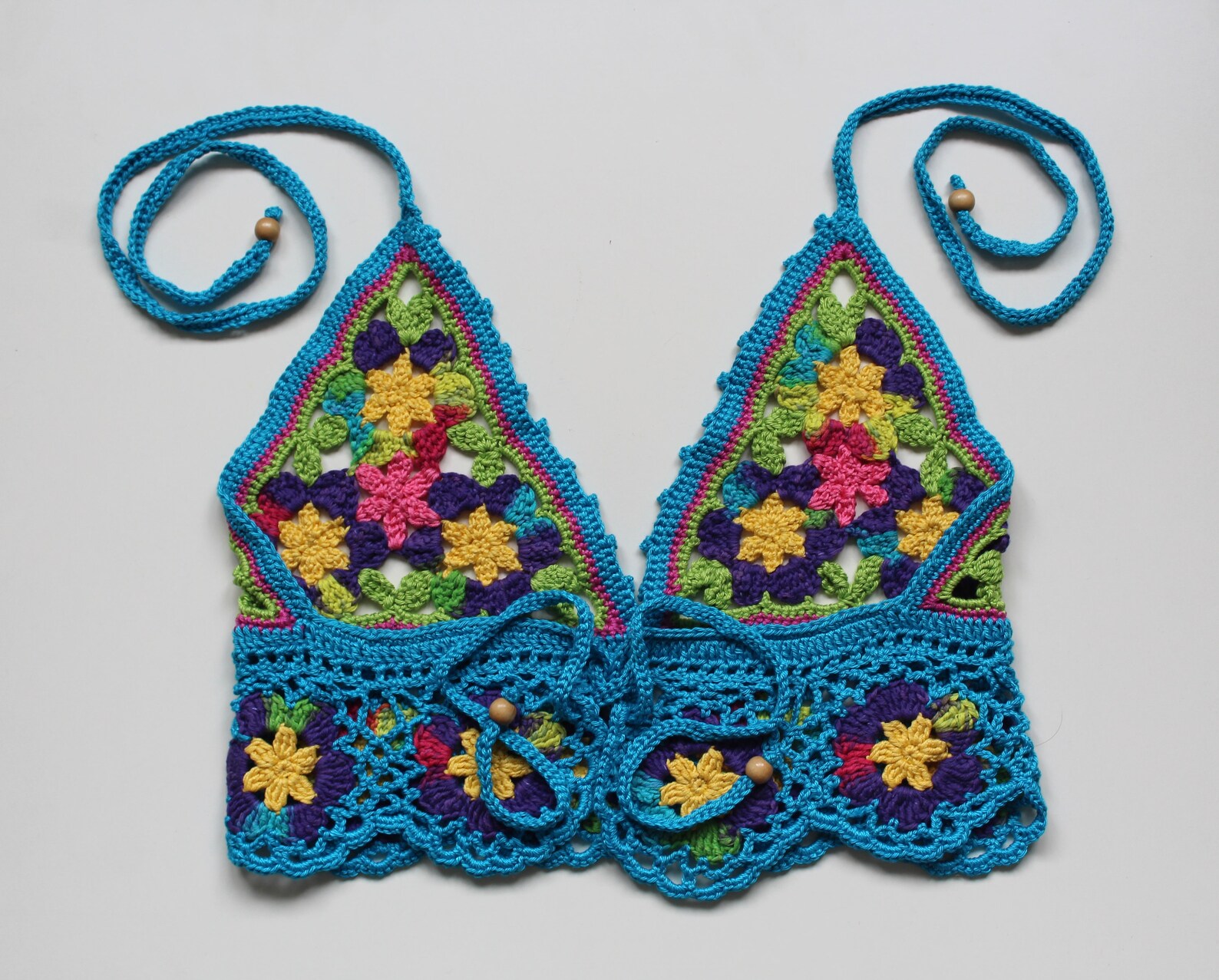Crochet Tie-Up Crop Set