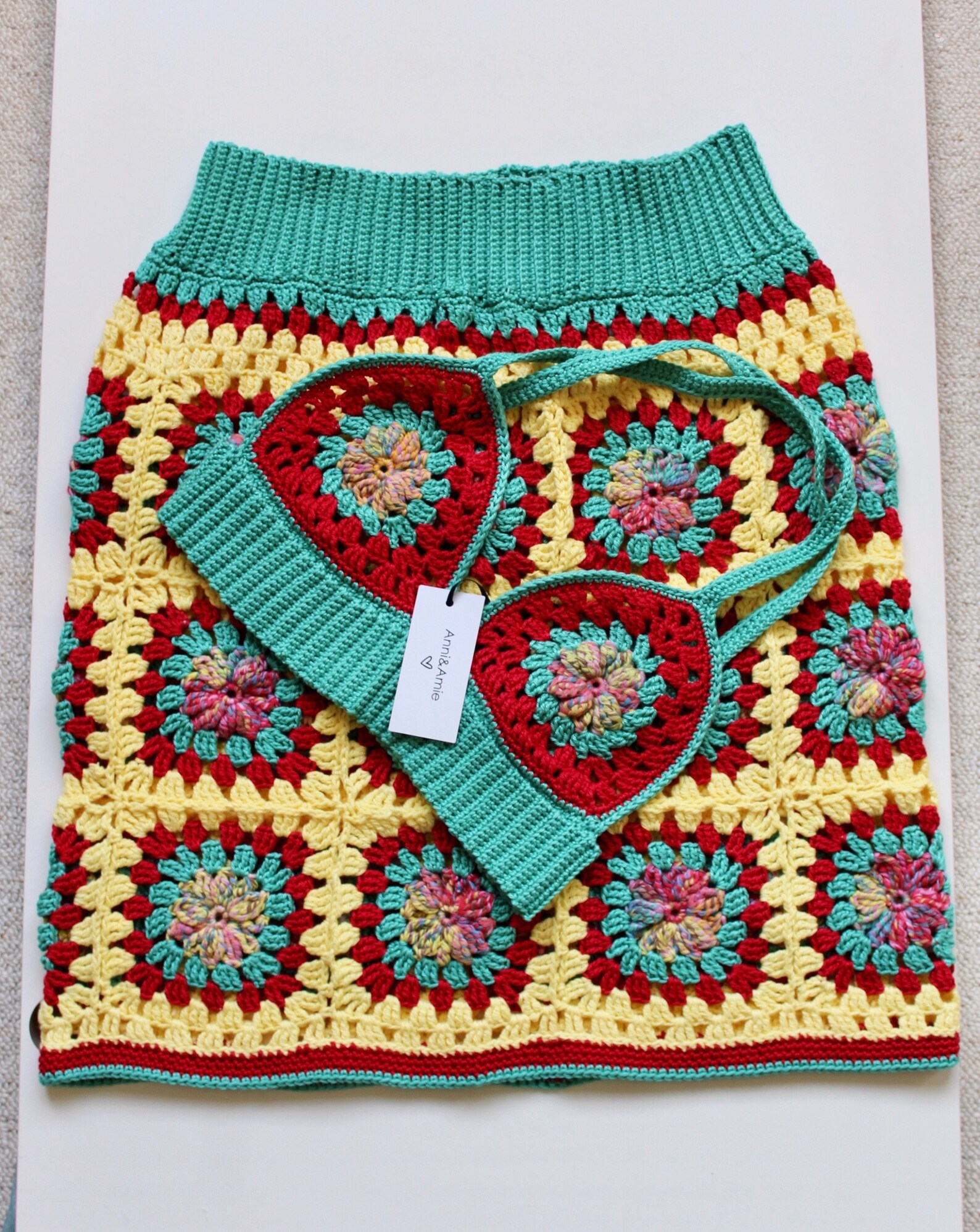 KHALILA ECRU CROCHET TWO-PIECE SET
