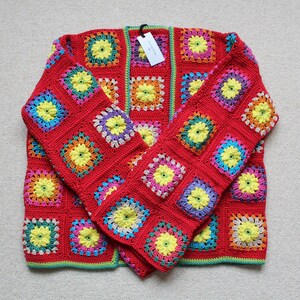 Granny Square Patchwork Jacket, Patchwork Cardigan, Knit Crochet Coat, Afghan Cardigan, Granny Square Coat, Granny Crochet Coat, Anni & Amie