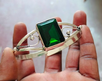 Beautiful Green Onyx Bangles,Onyx Gemstone, Adjustable Bangles , band item,Christmas Bangles , Silver Bangles ,Handmade Bangles,new bangle ,