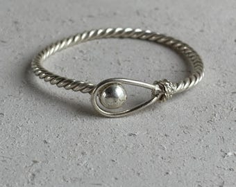 Sterlingzilveren open armband (22 cm, 3 mm dik)