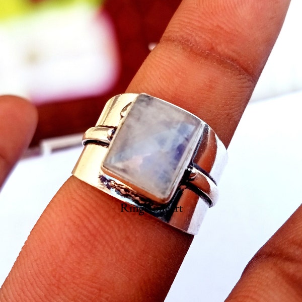 Square Stone Ring - Etsy