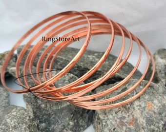 Pure Copper Bangle,new girl item,Set Of Solid ,Copper Bangle ,set of 7 PCs,Hammered Bangle, pure Handmade ,copper Jewelry, new top bangle