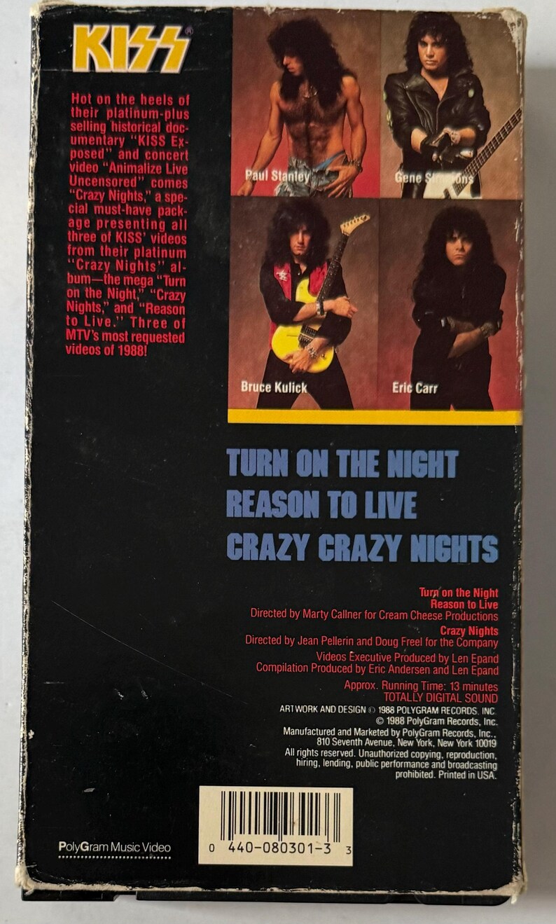 Kiss – Crazy Nights (VHS) - Etsy