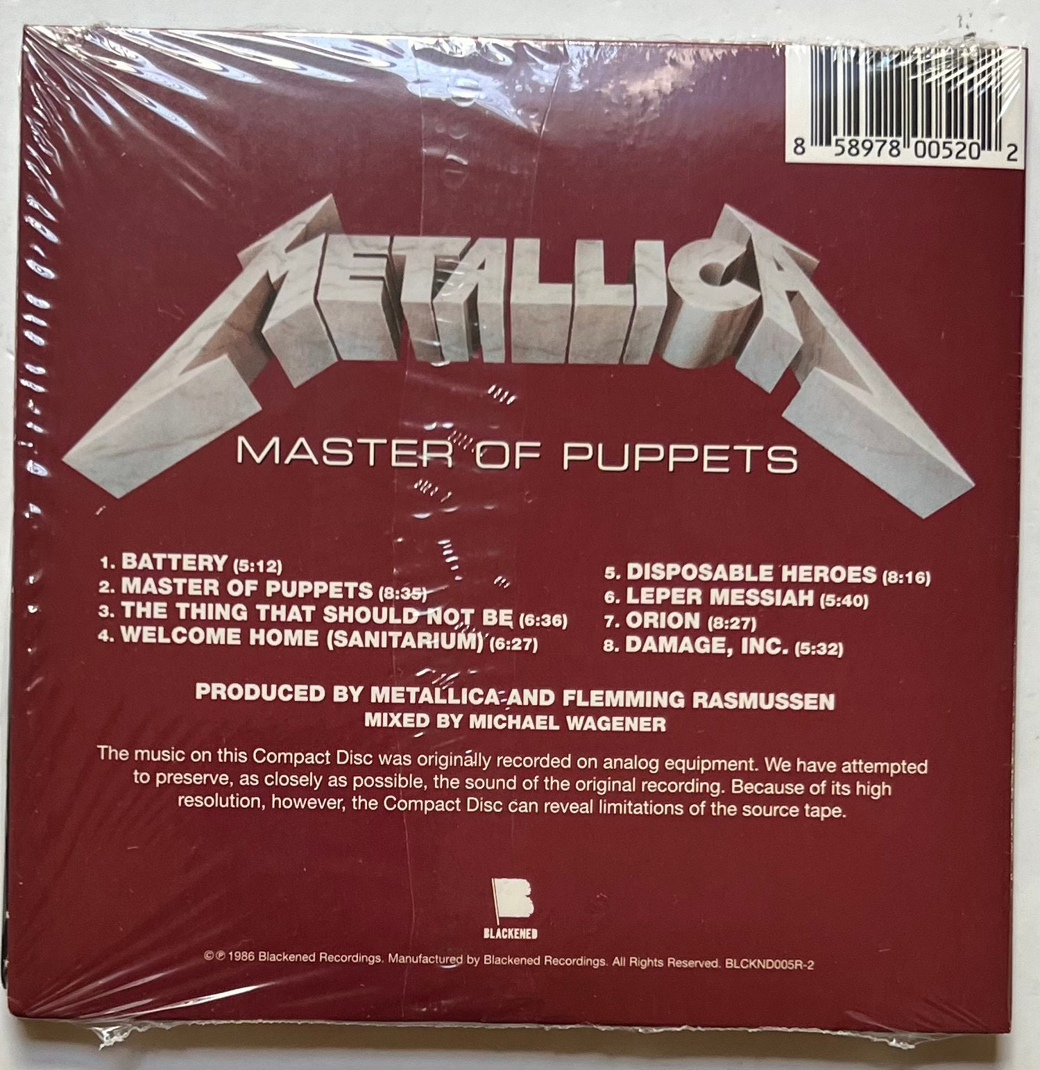 Buy Metallica – Master of Puppets (CD) Sealed Online in India - Etsy