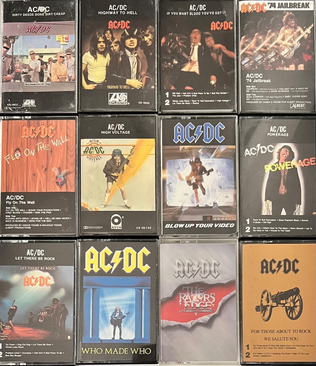 ACDC - Various Titles (cassette) - Etsy