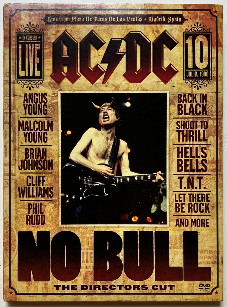 ACDC No Bull Directors Cut (DVD) - Etsy