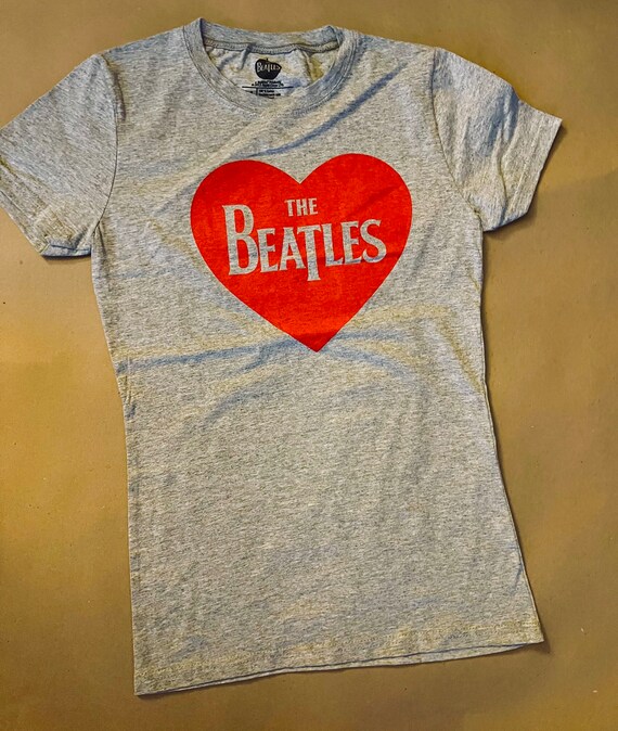 The Beatles (Tshirt) Red Heart baby doll tee shirt Gem