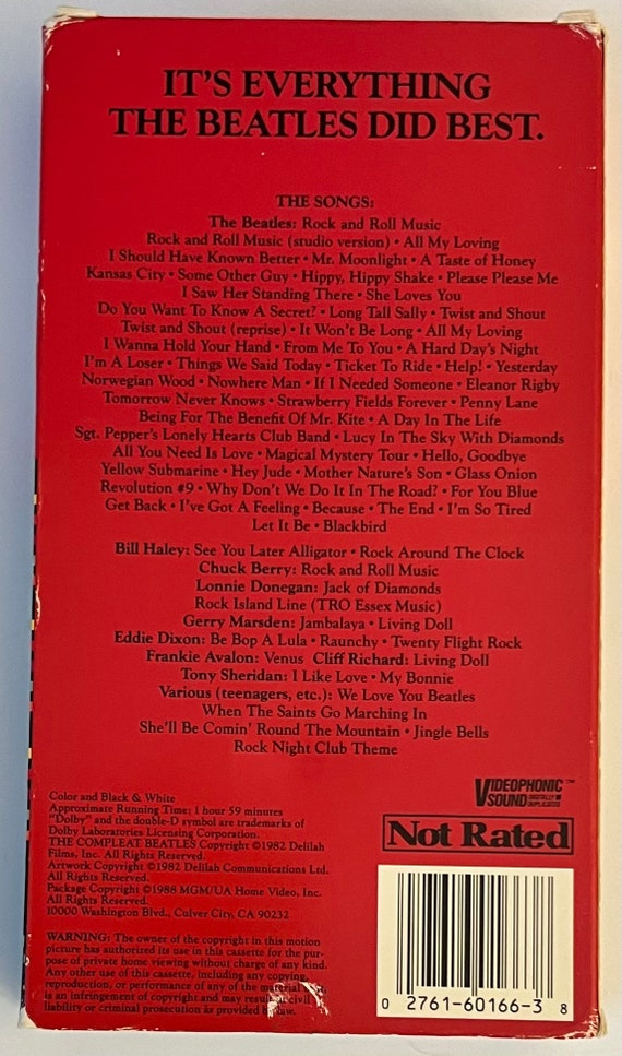 The Compleat Beatles (VHS) - Etsy