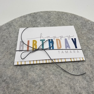 Personalisierte Karte zum Geburtstag