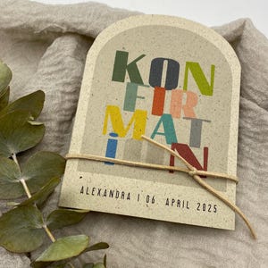 Personalisierte Karte zur Konfirmation