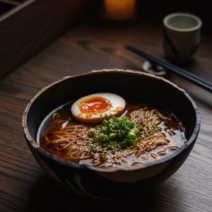 Handmade Black Stoneware Ramen Bowl – Rustic Ceramic Noodle Bowl – Wabi Sabi Pottery – Minimalist Dinnerware – Restaurant Tableware – Gift f
