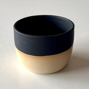Handcrafted Matte Black Stoneware Mug: Minimalist Ceramic Drinkware