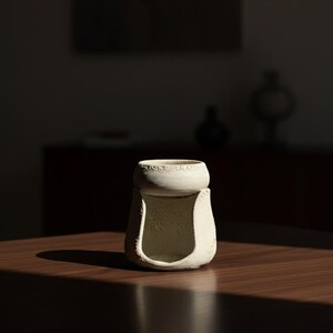 Handgemachter Keramikölbrenner – Steinzeugwachsbrenner für ätherische Öle – Minimale Aromatherapie Bild 6