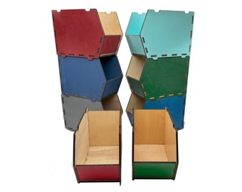 Stackable Wooden Storage Bins, Craft Storage Boxes, Garage Organization