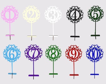 Wedding Table Numbers, Wedding Table Decor