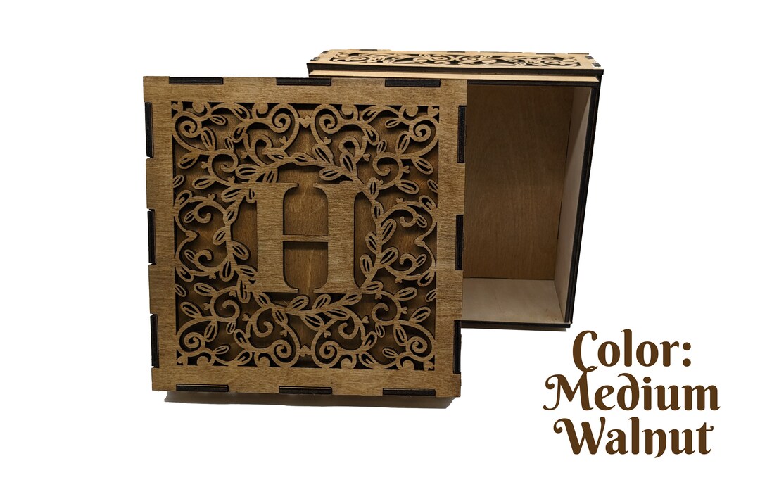 Scroll Work Box Beautiful Wooden Monogram Box With Intricate Scrollwork Design - Etsy