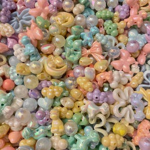 MÉLANGE DE PERLES DIY Fournitures de création pour stylo, bracelet, breloques pour voiture et plus, mélange de perles pastel